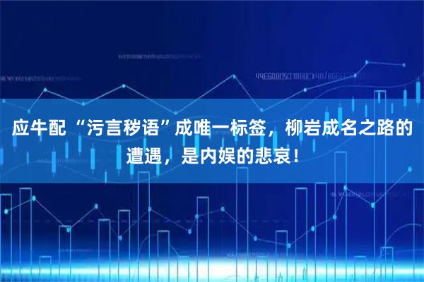 应牛配 “污言秽语”成唯一标签，柳岩成名之路的遭遇，是内娱的悲哀！